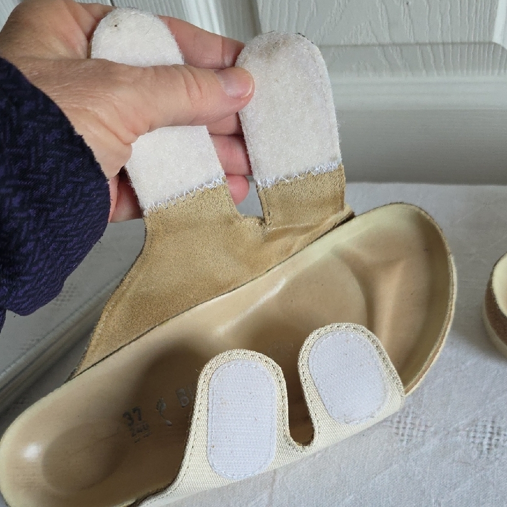 Birkenstock Toogood Forager Canvas Cream Women's Sandals Size 37 - Picture 7 of 17